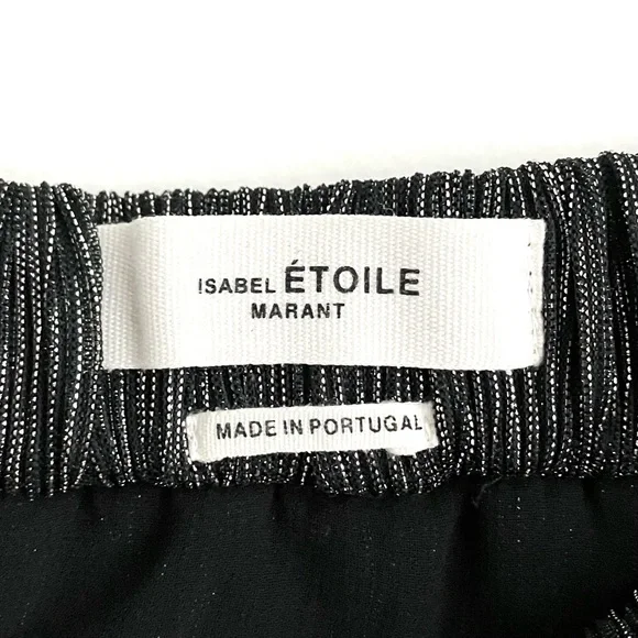 Isabel Marant Étoile Beatrice Gunmetal Metallic Skirt Size 38 - Picture 12 of 16